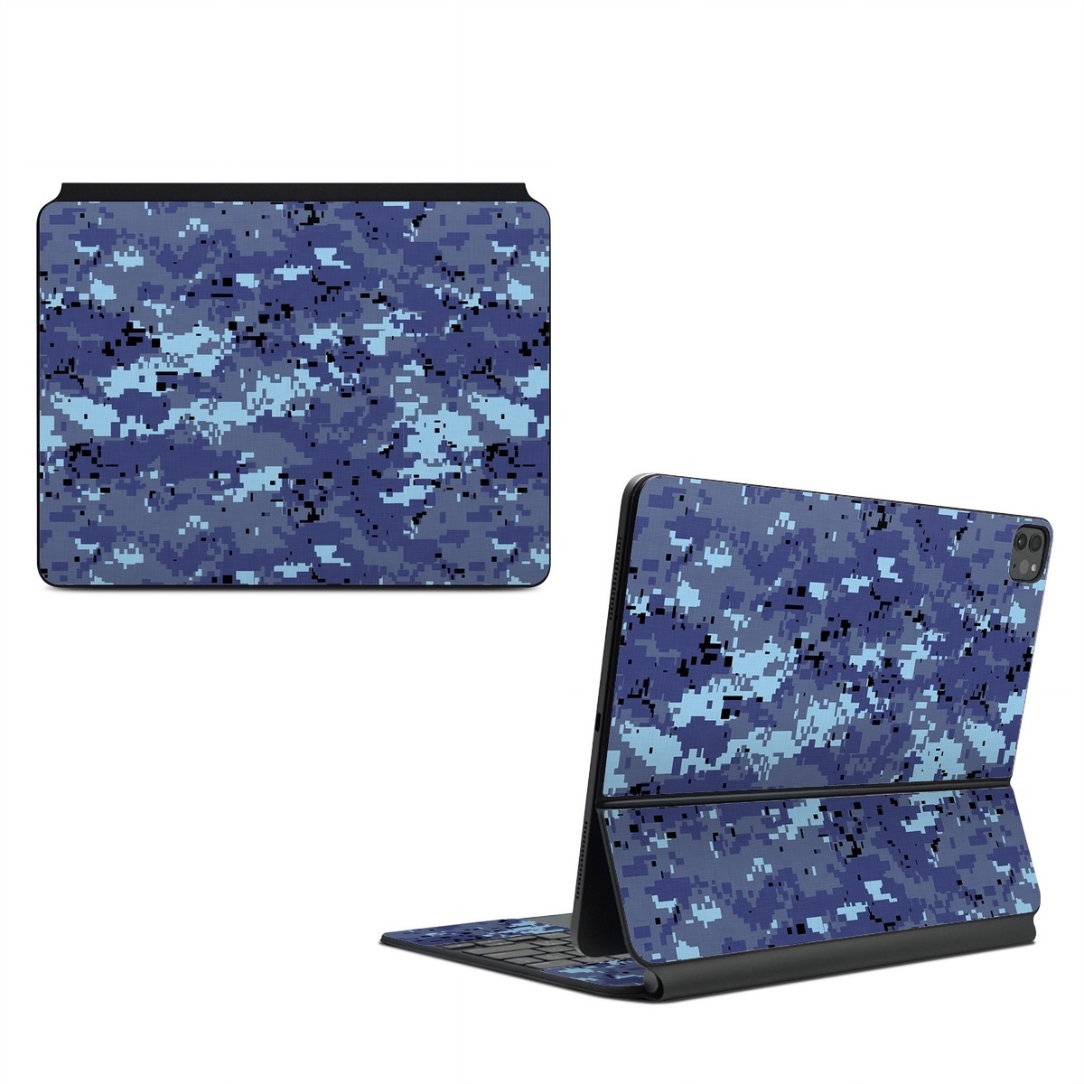 Magic Keyboard for iPad Series Skin design of Blue, Purple, Pattern, Lavender, Violet, Design, with blue, gray, black colors