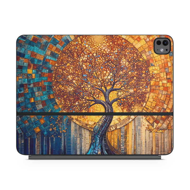 Magic Keyboard for iPad Series Skin design of Art, Visual arts, Modern art, Creative arts, Paint, Graphics, Art Paint, Acrylic paint, with yellow, orange, blue, green, black, gray, blue colors
