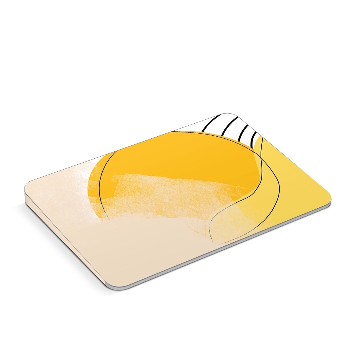 Apple Magic Trackpad Skin design of Yellow, Line, Illustration, Graphics, with white, black, brown, yellow colors
