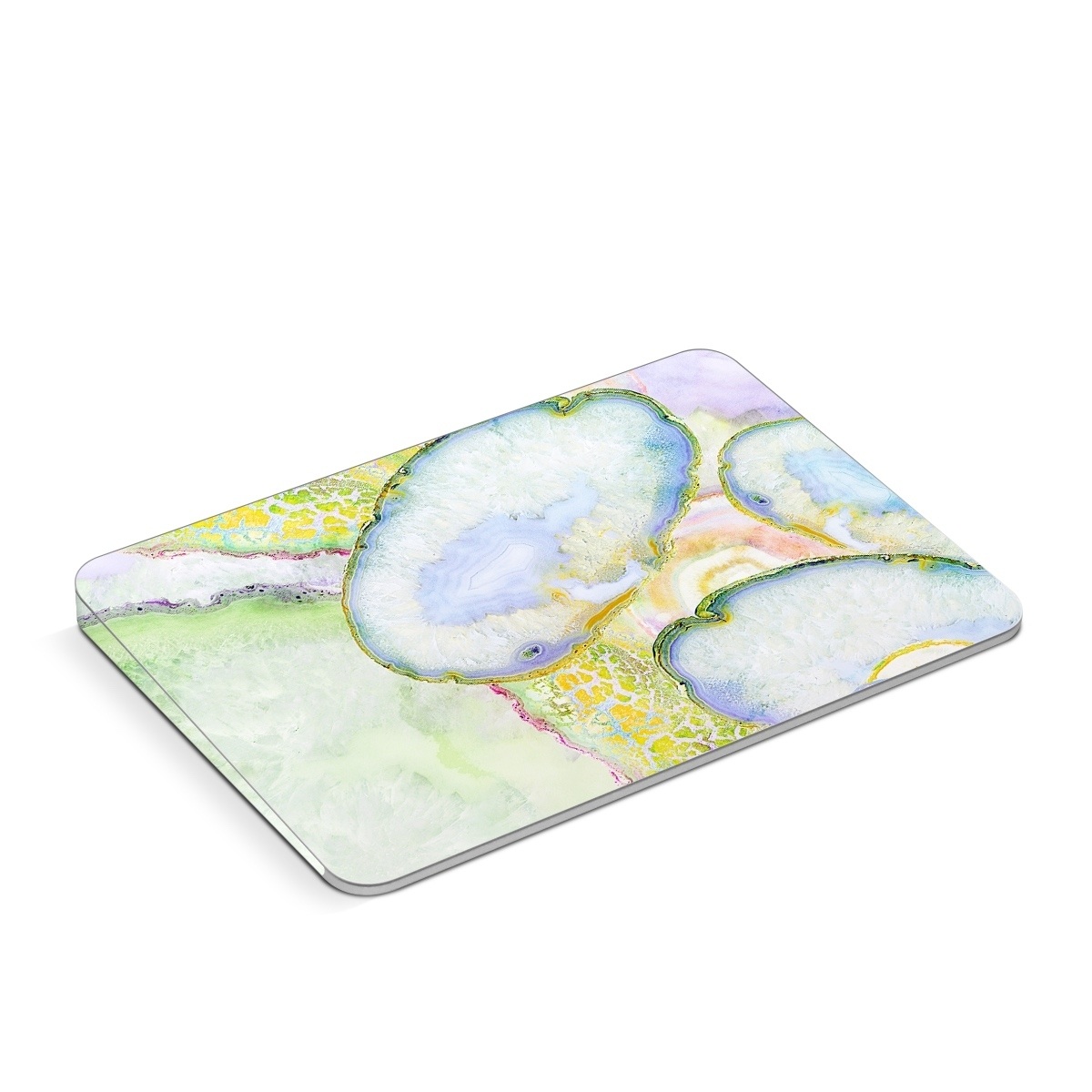 Apple Magic Trackpad Skin design of Watercolor paint, Illustration, Paint, Child art, Art, with blue, purple, green, yellow, pink colors