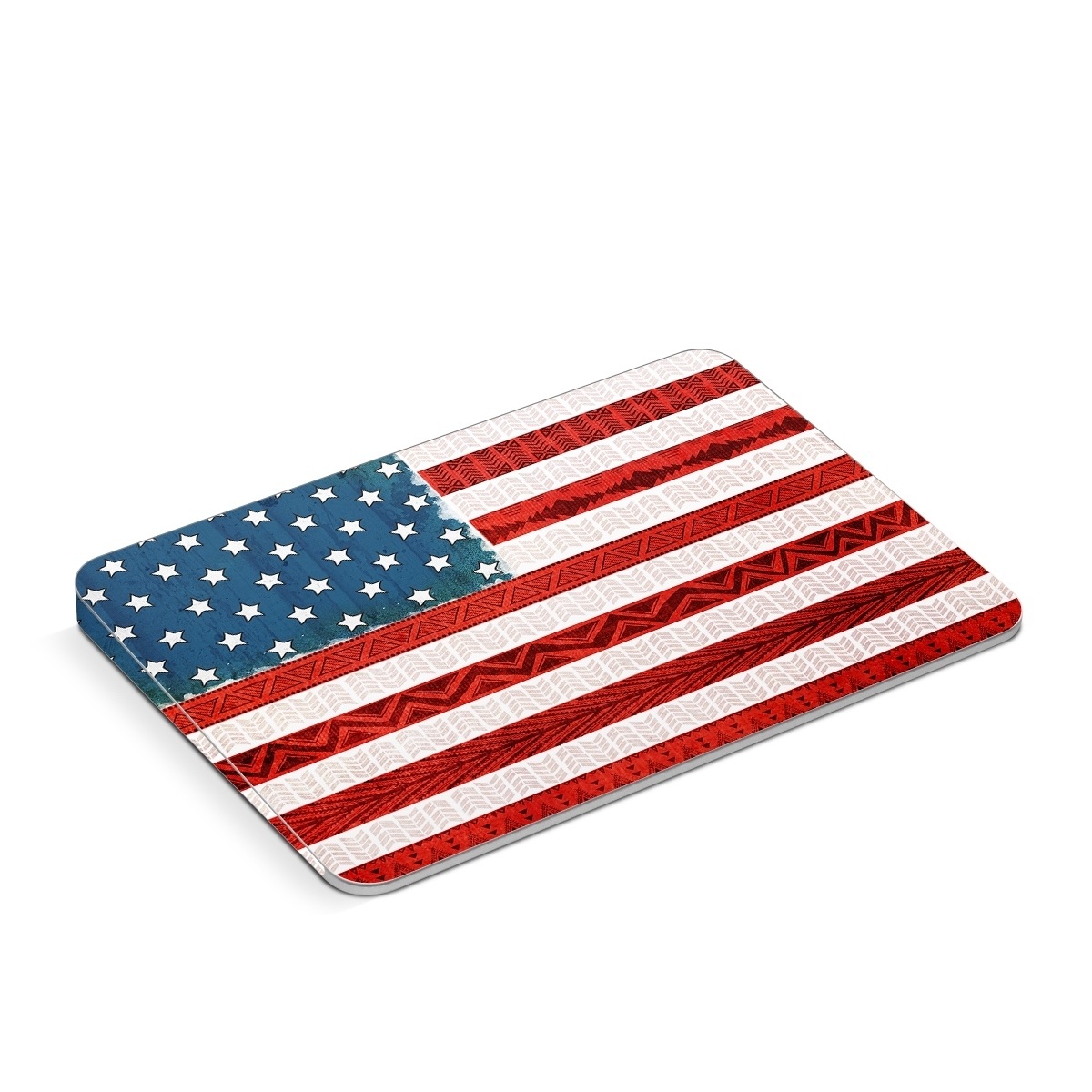 Apple Magic Trackpad Skin design of Flag, Flag of the united states, Red, Flag Day (USA), Line, Pattern, Textile, Independence day, Veterans day, Tablecloth, with red, blue, white colors