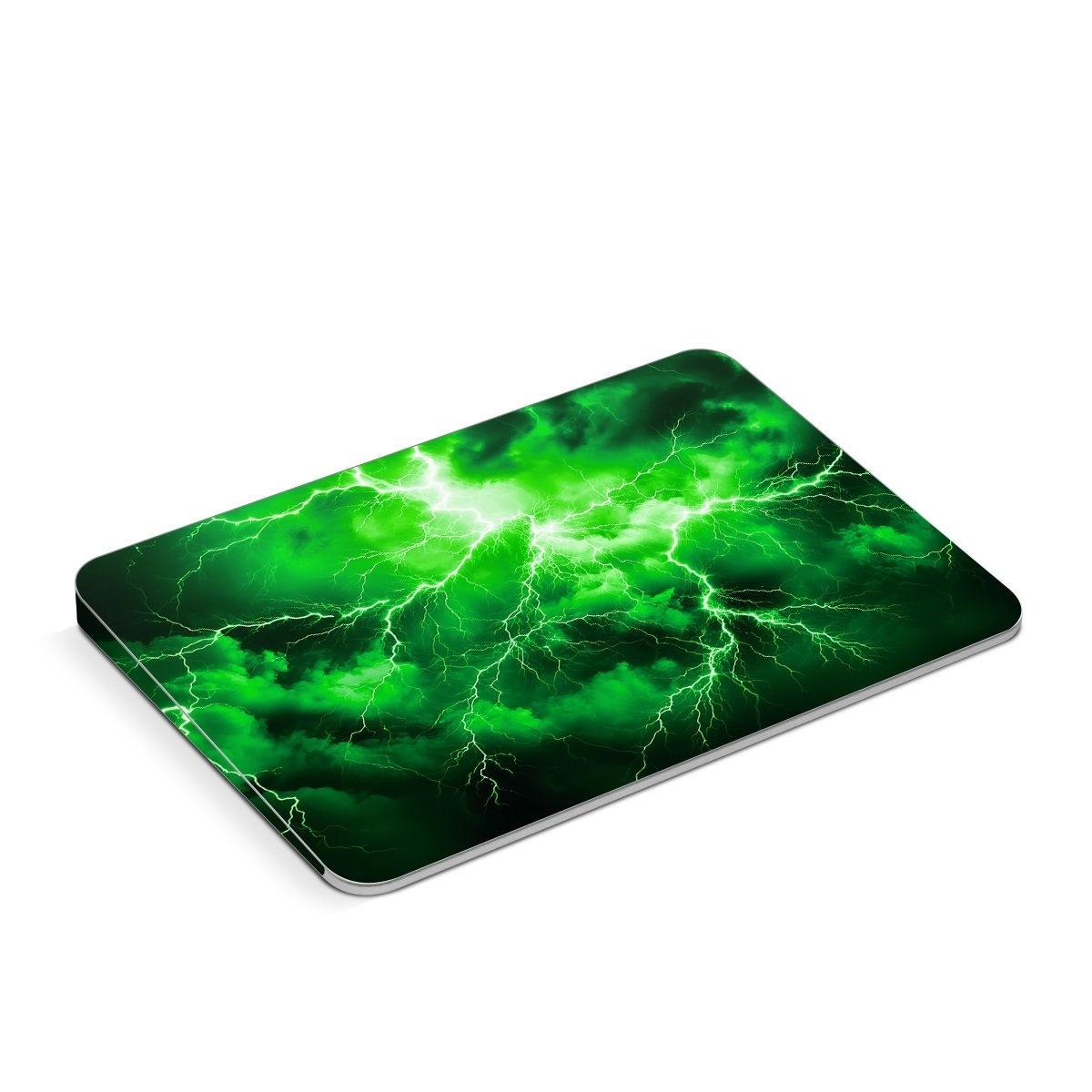 Apple Magic Trackpad Skin design of Water, Atmosphere, Thunder, Light, Green, Sky, Natural environment, Natural landscape, Electricity, Organism, with black, green colors