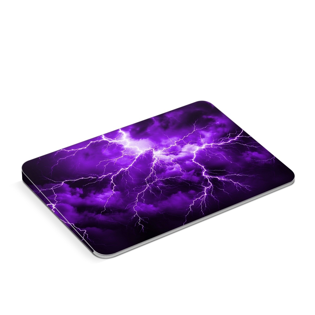 Apple Magic Trackpad Skin design of Sky, Lightning, Thunder, Atmosphere, Thunderstorm, Daytime, Purple, Light, Cloud, Nature, with black, purple colors