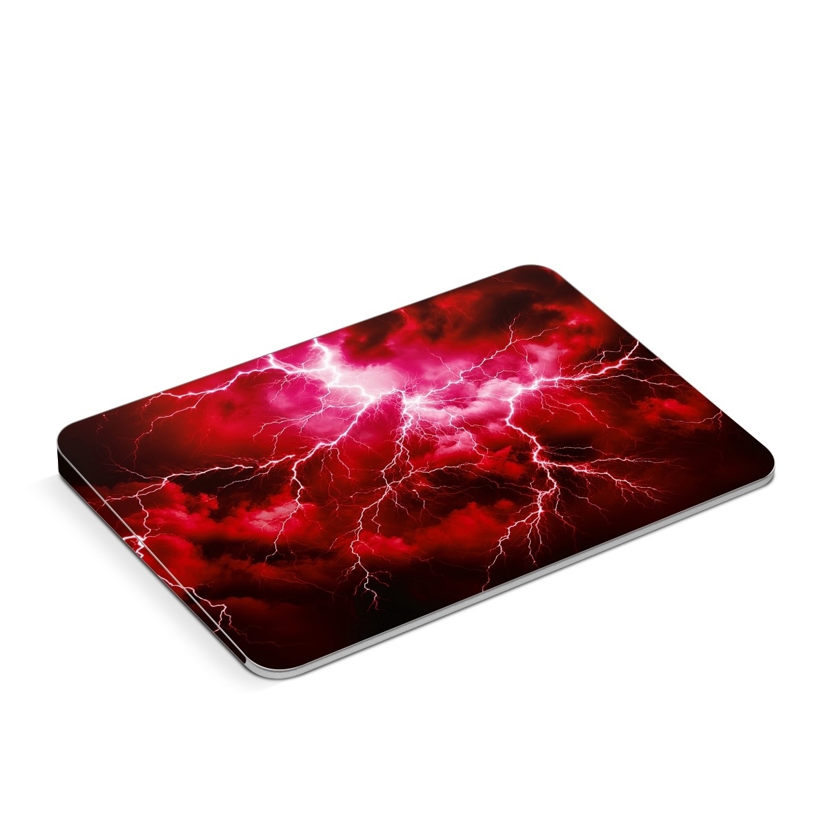 Apple Magic Trackpad Skin design of Thunder, Atmosphere, Sky, Light, Purple, Lighting, Water, Thunderstorm, Electricity, Pink, with black, red colors