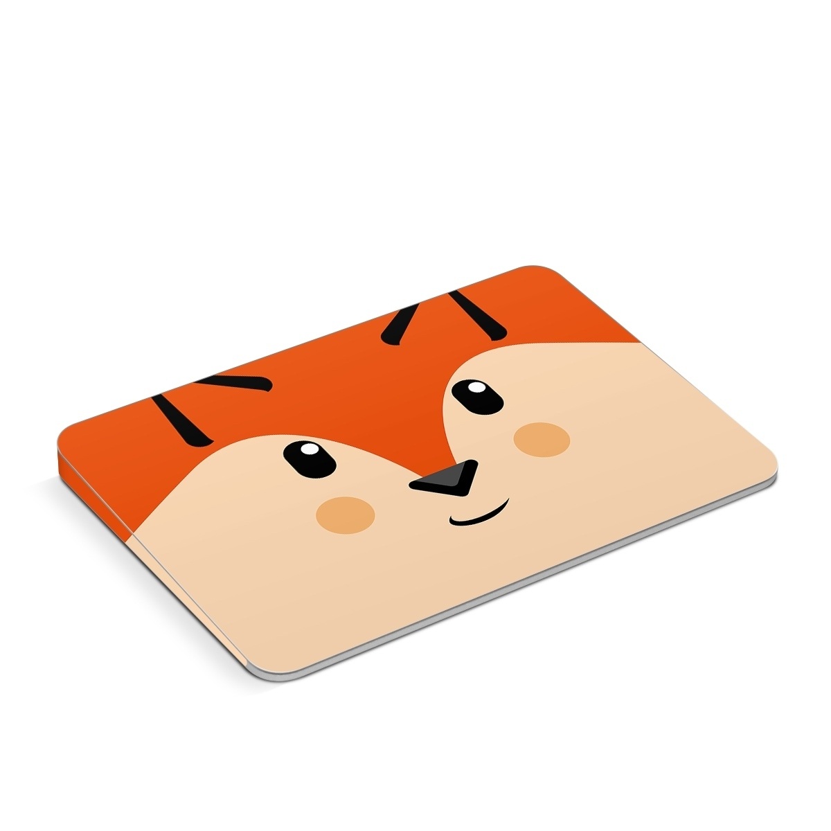 Apple Magic Trackpad Skin design of Cartoon, Animated cartoon, Nose, Snout, Illustration, Whiskers, Clip art, Hamster, Animation, Art, with black, red, yellow, orange colors