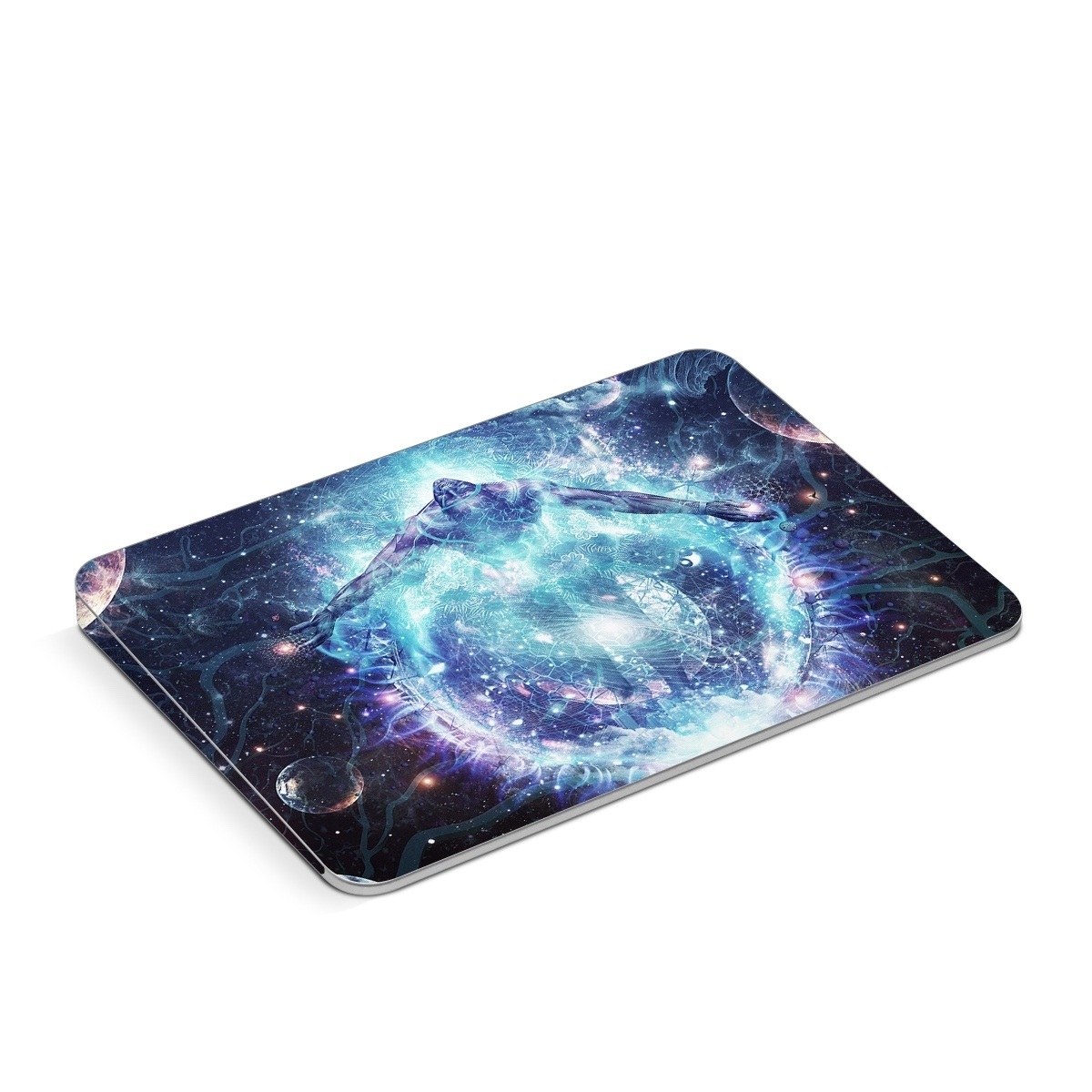 Apple Magic Trackpad Skin design of Outer space, Astronomical object, Universe, Space, Sky, Atmosphere, Fractal art, Nebula, Science, Star, with blue, black, red, yellow, white colors