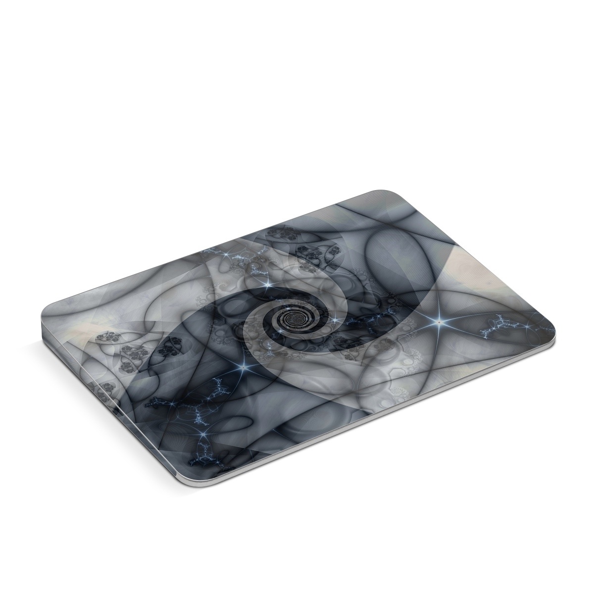 Apple Magic Trackpad Skin design of Eye, Drawing, Black-and-white, Design, Pattern, Art, Tattoo, Illustration, Fractal art, with black, gray colors