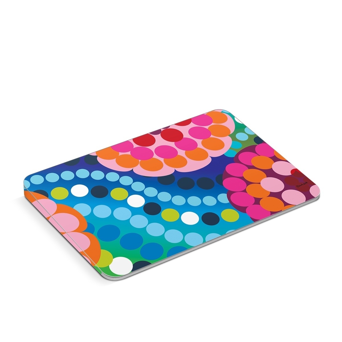Apple Magic Trackpad Skin design of Pattern, Circle, Orange, Colorfulness, Design, Line, Polka dot, Graphic design, Graphics, Heart, with blue, green, pink, orange, purple colors