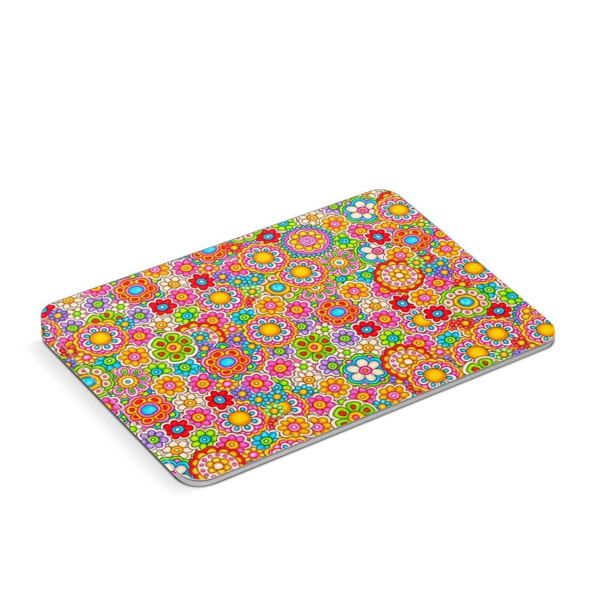 Apple Magic Trackpad Skin design of Pattern, Design, Textile, Visual arts, with pink, red, orange, yellow, green, blue, purple colors