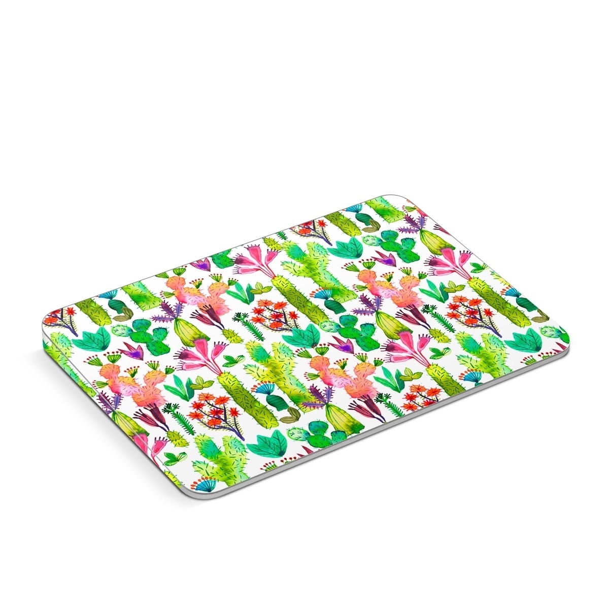 Apple Magic Trackpad Skin design of Pattern, Floral design, Plant, Wildflower, Wrapping paper, with white, green, red, purple, pink, black colors