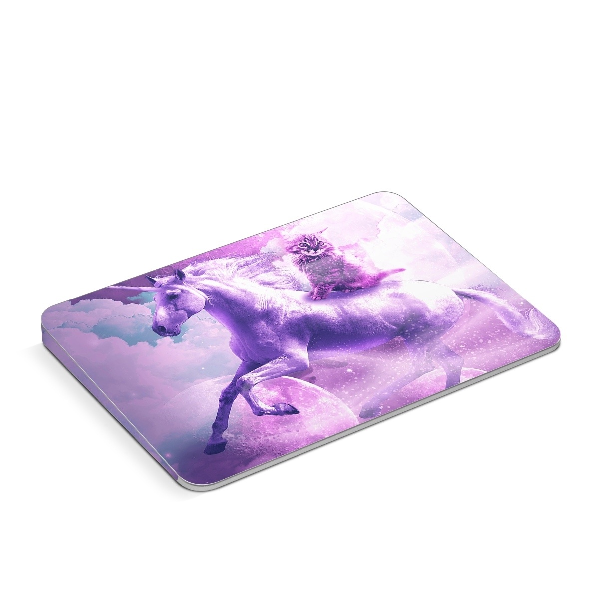 Apple Magic Trackpad Skin design of Unicorn, Purple, Fictional character, Mythical creature, Violet, Cg artwork, Illustration, Mythology, with white, purple, blue, gray, black colors