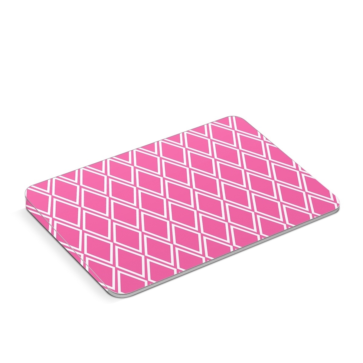 Apple Magic Trackpad Skin design of Pink, Rectangle, Font, Material property, Magenta, Symmetry, Parallel, Pattern, Peach, Circle, with pink, white colors