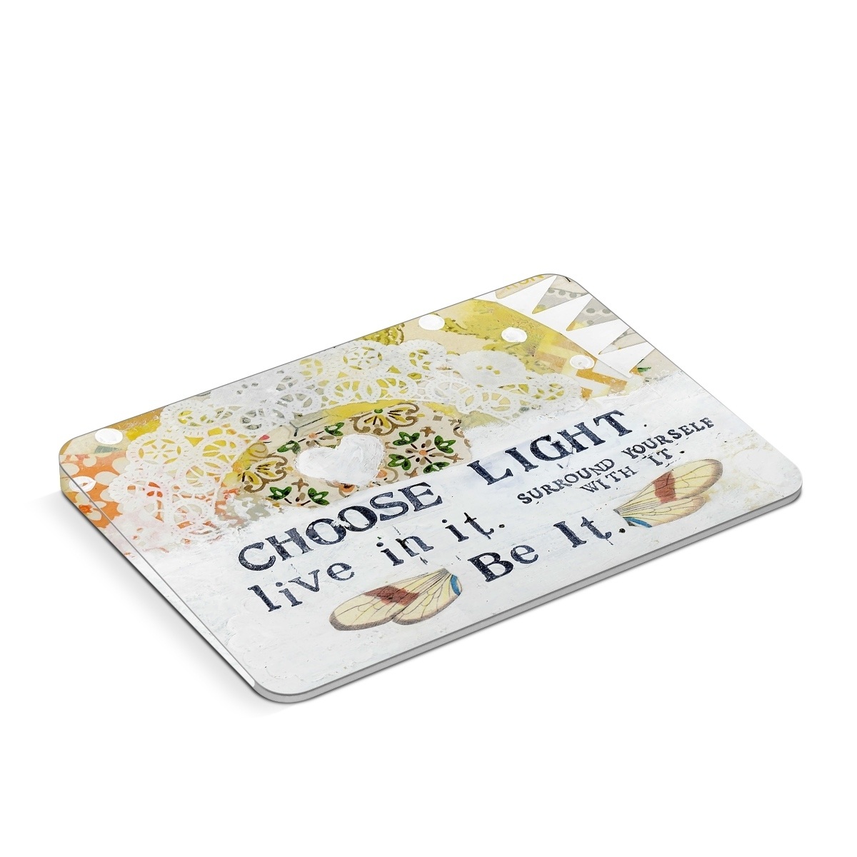 Apple Magic Trackpad Skin design of Font, Greeting card, with yellow, white, green, orange, red, black colors