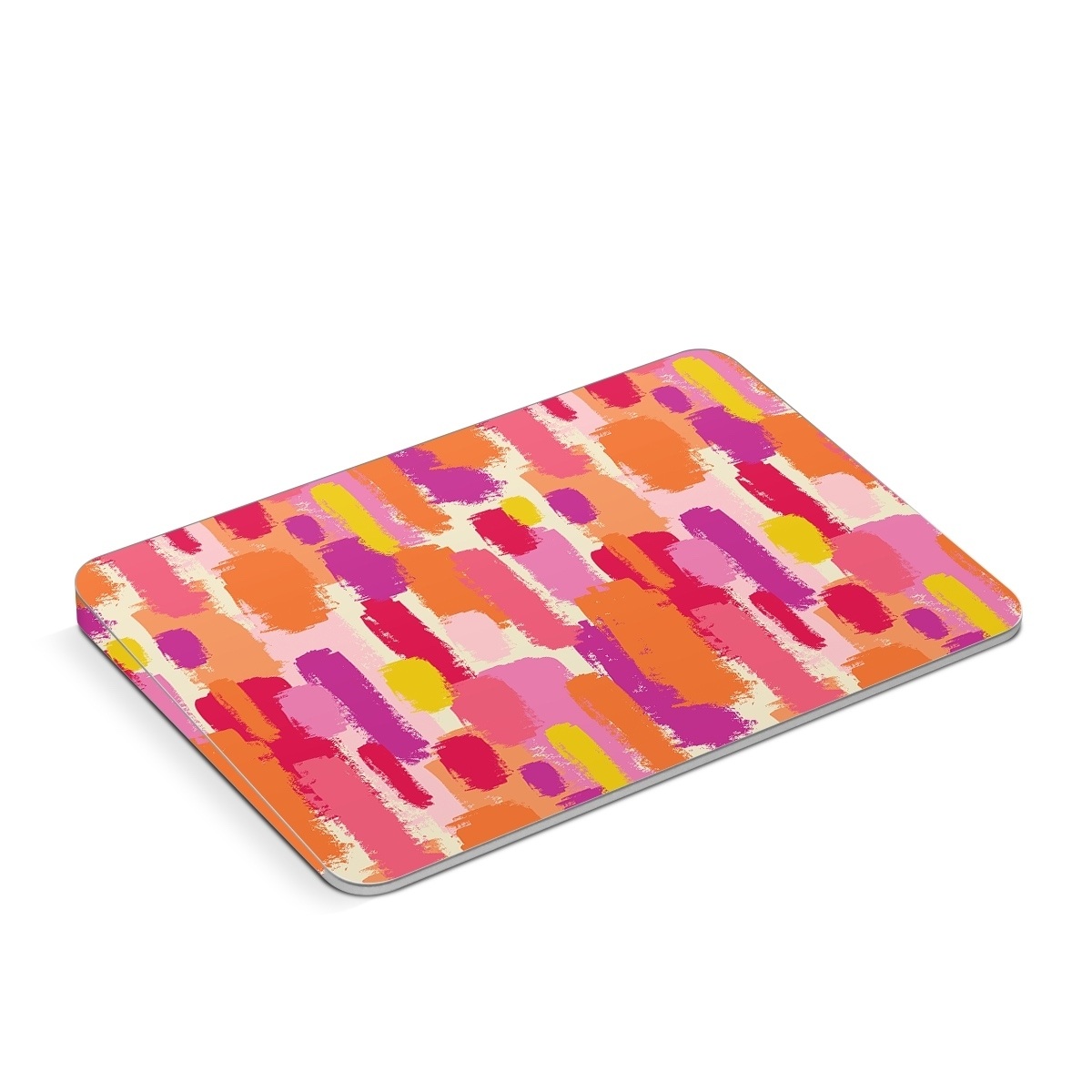 Apple Magic Trackpad Skin design of Font, Material property, Magenta, Pattern, Art, Graphics, Tints and shades, Visual arts, Design, Graphic design, with orange, yellow, pink, purple, red, white colors