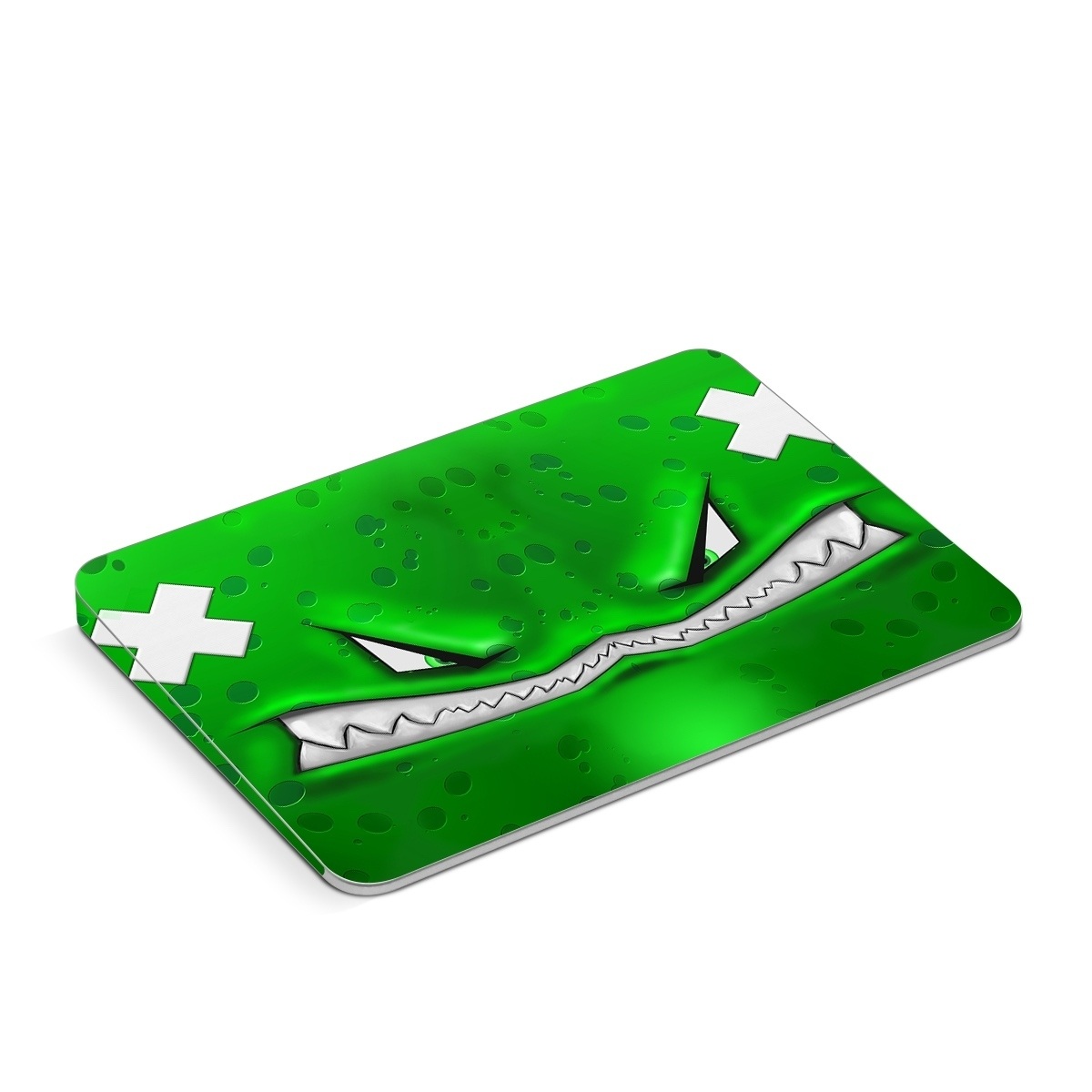 Apple Magic Trackpad Skin design of Green, Font, Animation, Logo, Graphics, Games, with green, white colors