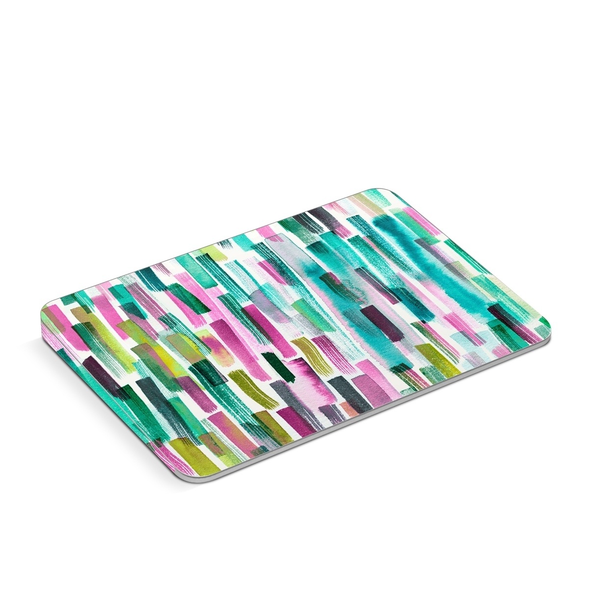 Apple Magic Trackpad Skin design of Line, Turquoise, Pink, Pattern, Design, Magenta, Colorfulness, with white, green, blue, pink, purple, black, blue colors