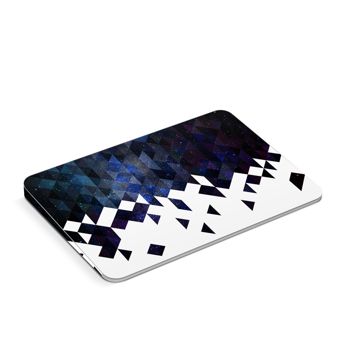 Apple Magic Trackpad Skin design of Text, Pattern, Graphic design, Font, Purple, Design, Line, Triangle, Logo, Graphics, with black, blue, white colors