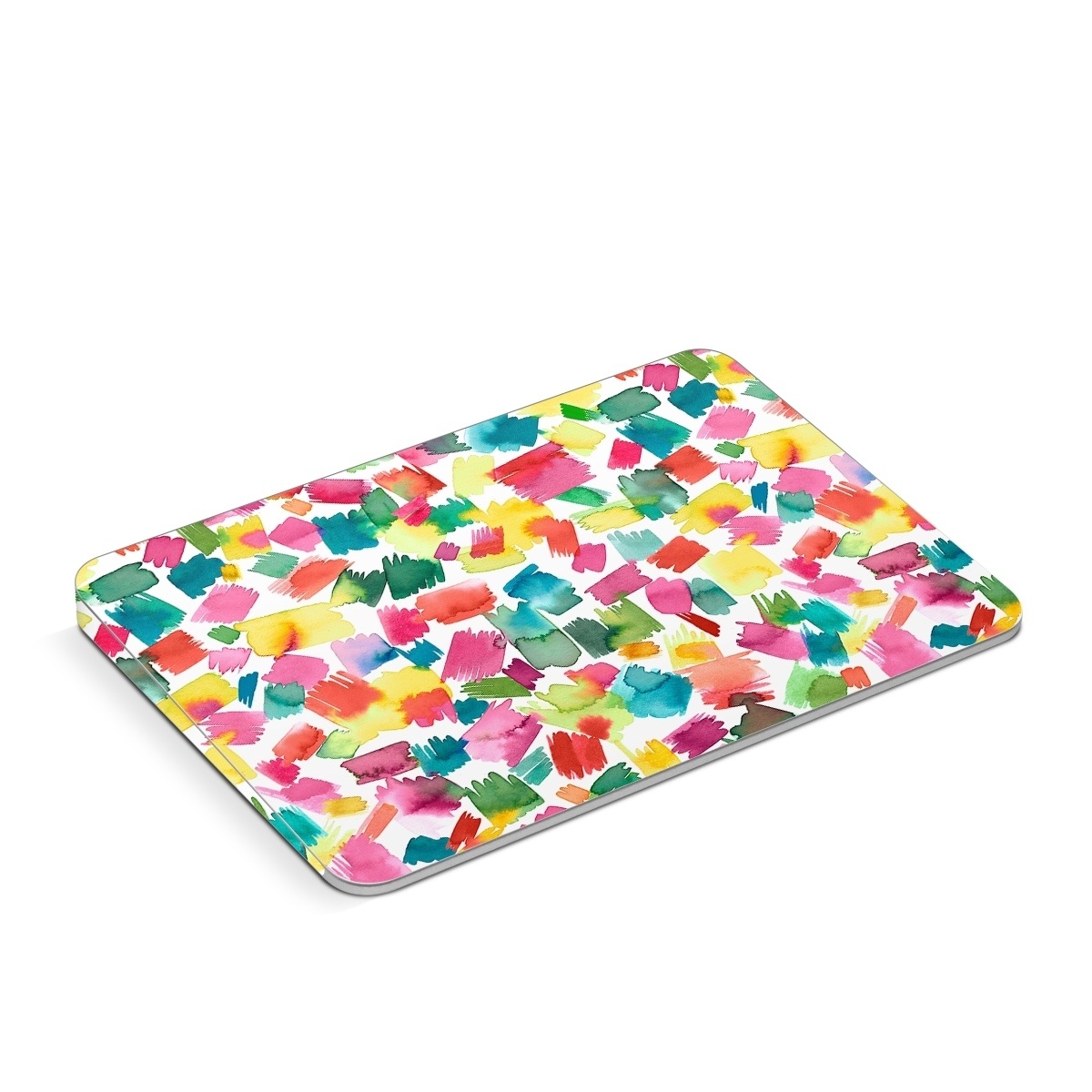 Apple Magic Trackpad Skin design of Colorfulness, Rectangle, Pattern, Art, Creative arts, Font, Circle, Tints and shades, Symmetry, Magenta, with white, red, pink, yellow, orange, green, blue colors