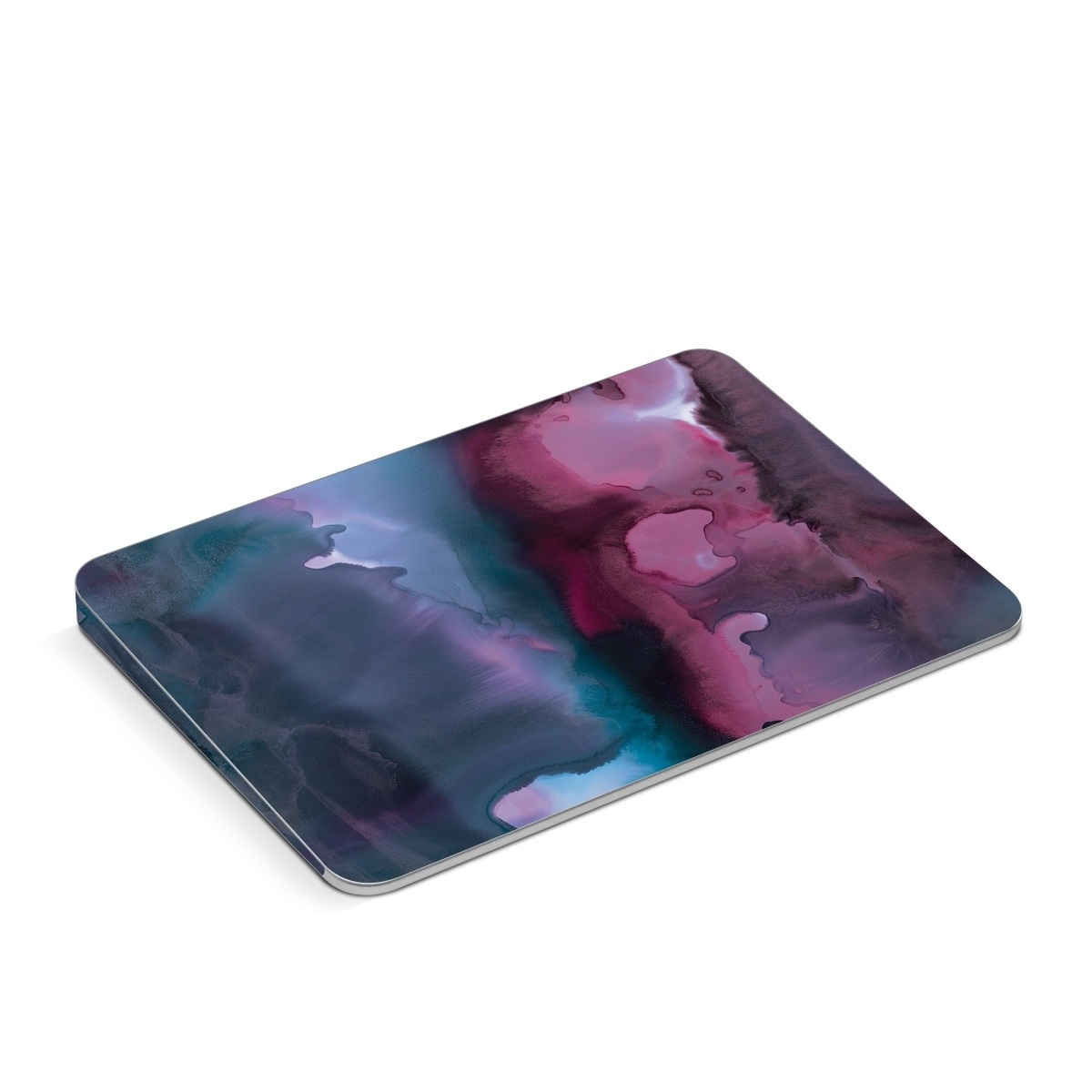 Apple Magic Trackpad Skin design of Watercolor paint, Purple, Painting, Ice, Magenta, Sky, Art, Cloud, Paint, Modern art, with black, white, purple, blue, red colors