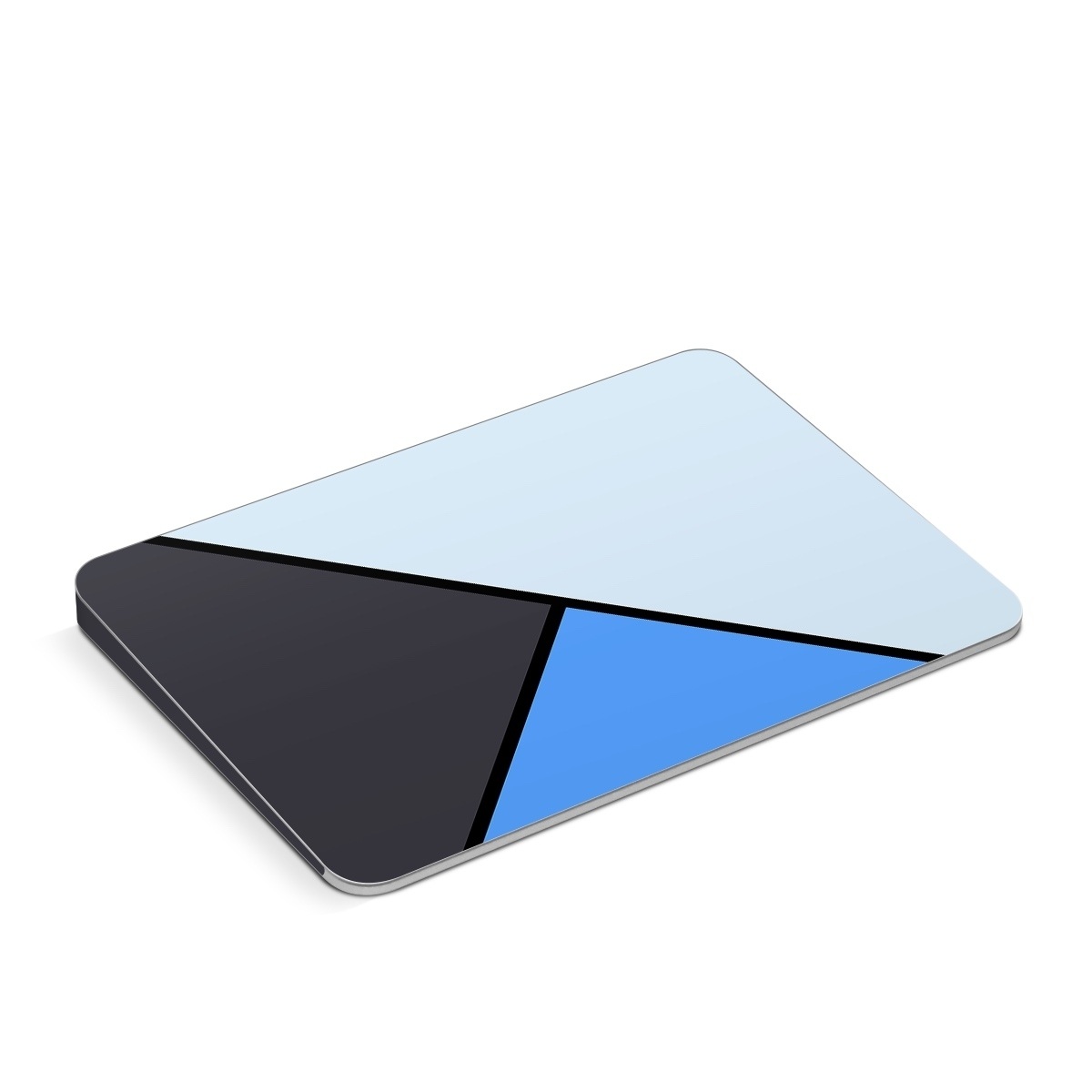 Apple Magic Trackpad Skin design of Blue, Line, Cobalt blue, Triangle, Azure, Electric blue, Parallel, Symmetry, Font, with blue, gray, black colors