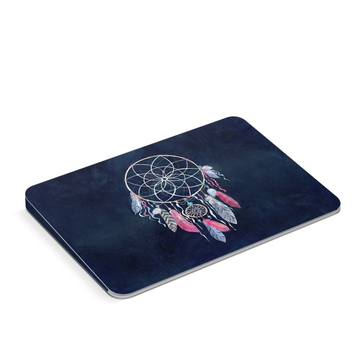 Apple Magic Trackpad Skin design of Fashion accessory, Jewellery, Textile, Illustration, Turquoise, Art, Still life photography, with blue, white, pink, yellow, orange, blue colors