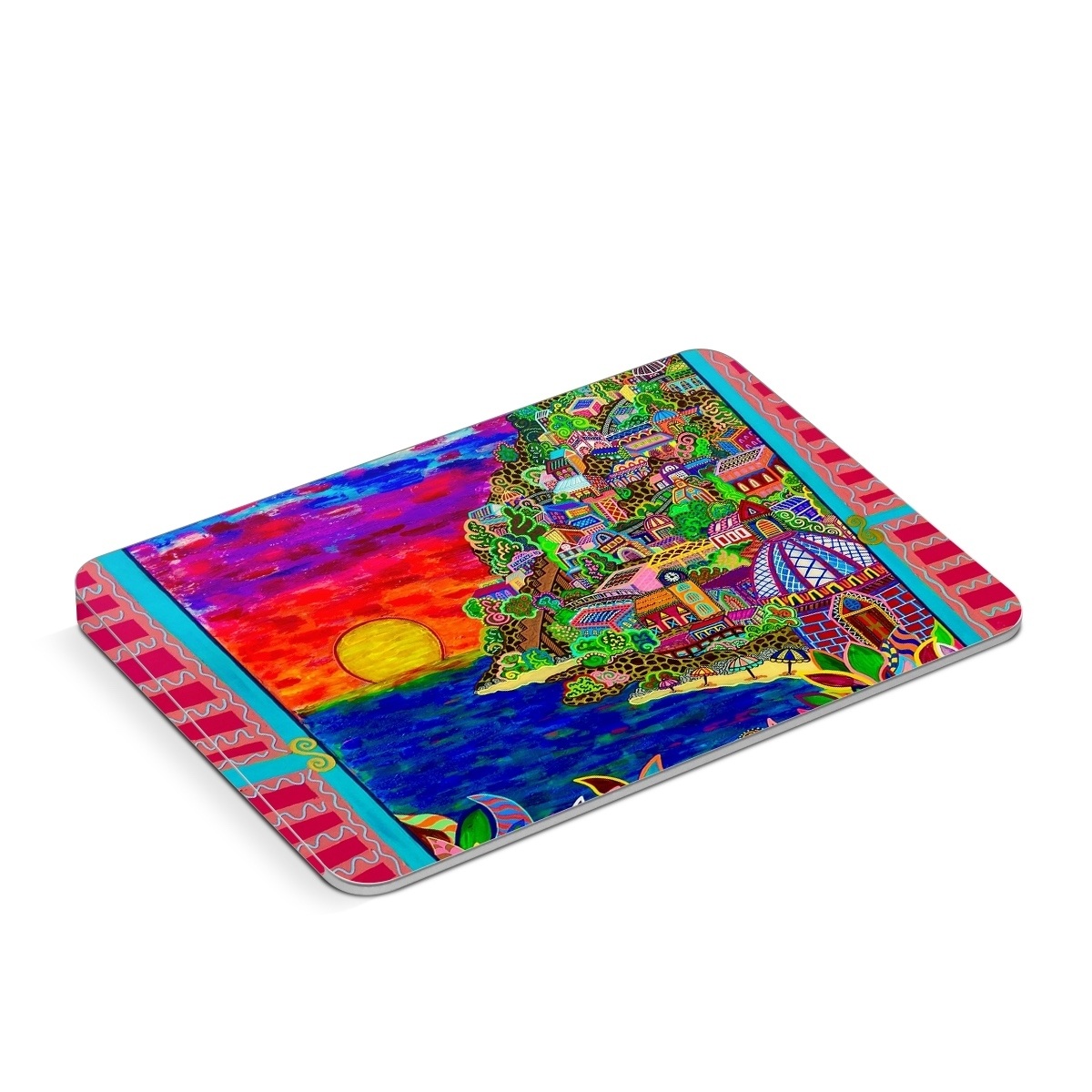 Apple Magic Trackpad Skin design of Art, Modern art, Visual arts, Painting, with red, blue, yellow, purple, white, green, orange colors