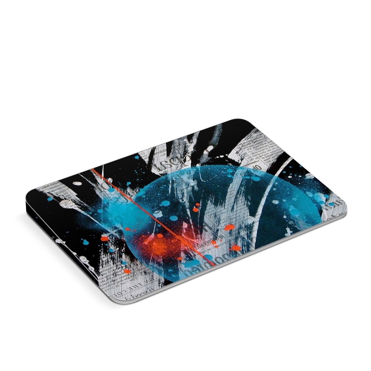 Apple Magic Trackpad Skin design of Graphic design, Illustration, Graphics, Design, Art, Space, World, with black, gray, blue, red colors