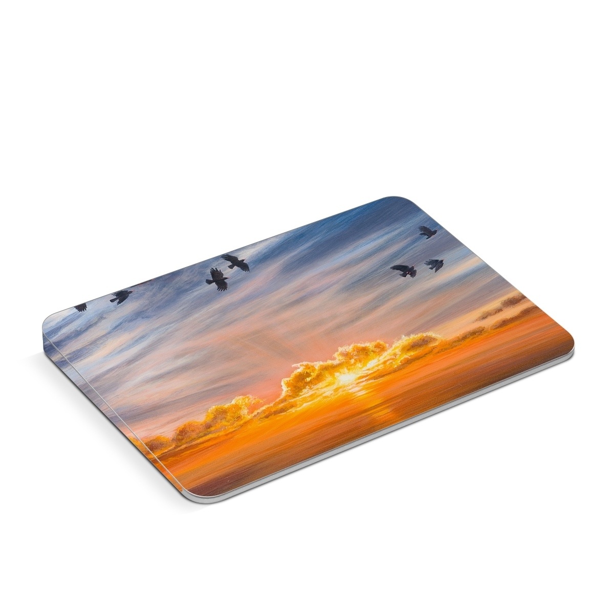 Apple Magic Trackpad Skin design of Sky, Cloud, Nature, Blue, Daytime, Atmosphere, Sunset, Afterglow, Evening, Horizon, with black, blue, yellow, orange, white colors