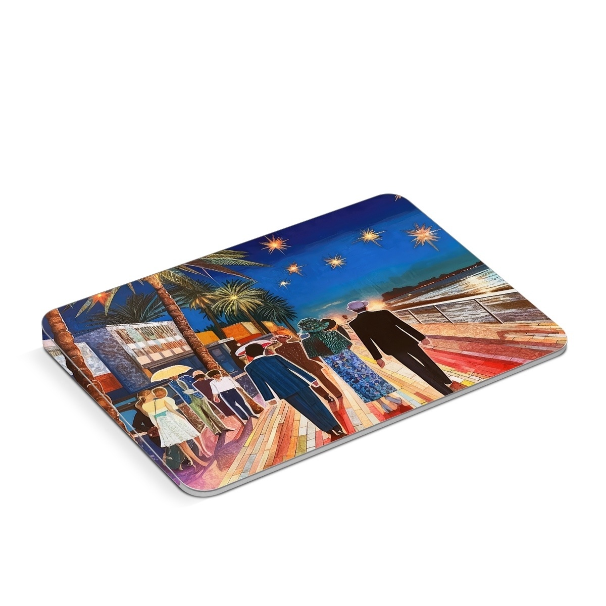 Apple Magic Trackpad Skin design of Photograph, Sky, World, Light, Tree, Leisure, Line, Fun, Travel, People, with blue, black, yellow, orange, red, green, brown, black colors