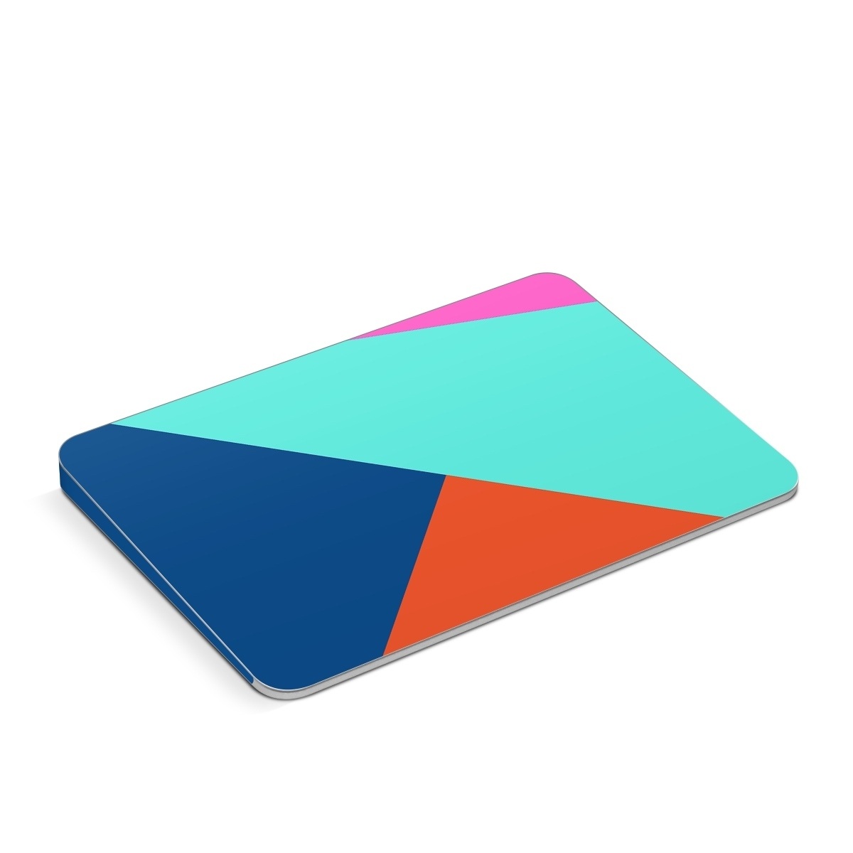 Apple Magic Trackpad Skin design of Blue, Colorfulness, Turquoise, Line, Azure, Triangle, Pattern, Graphic design, Magenta, with blue, pink, orange, red colors