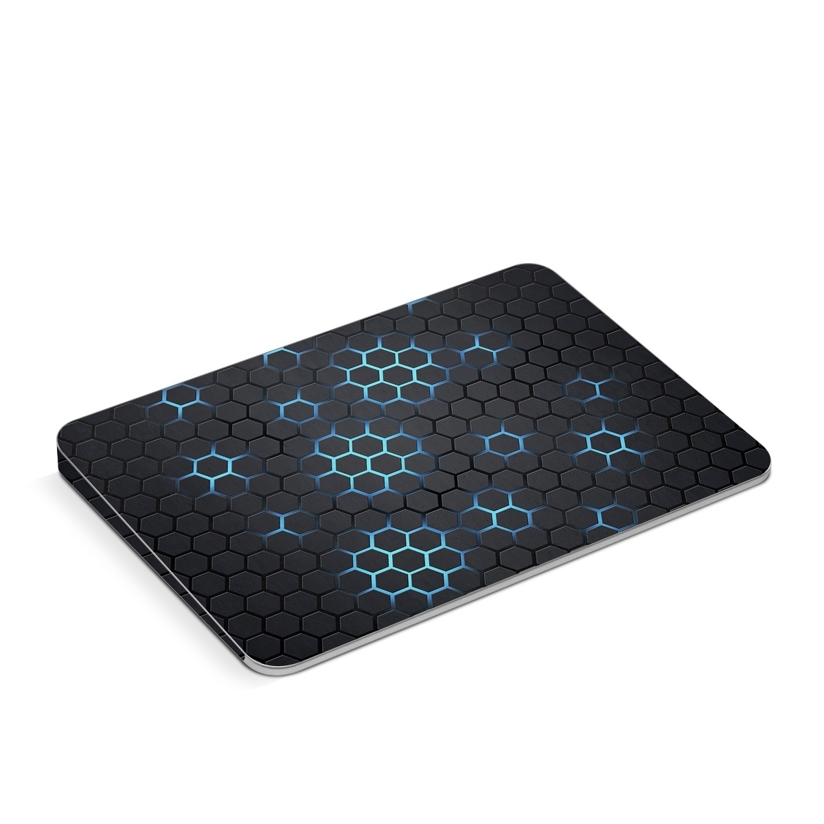 Apple Magic Trackpad Skin design of Pattern, Water, Design, Circle, Metal, Mesh, Sphere, Symmetry, with black, gray, blue colors