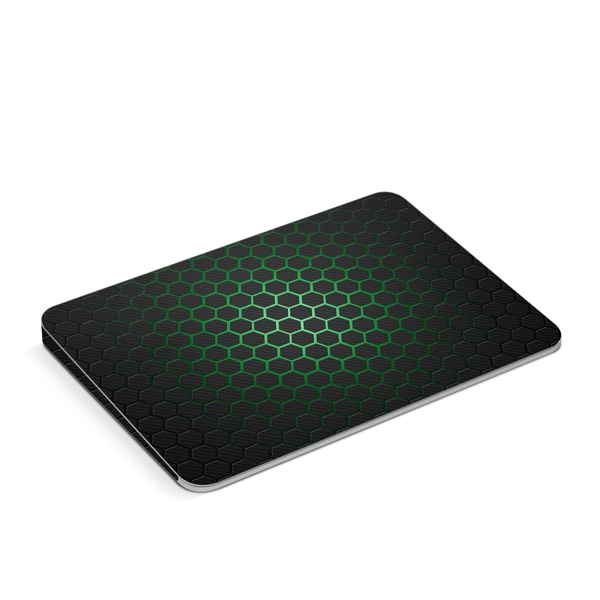 Apple Magic Trackpad Skin design of Pattern, Metal, Design, Carbon, Space, Circle, with black, gray, green colors