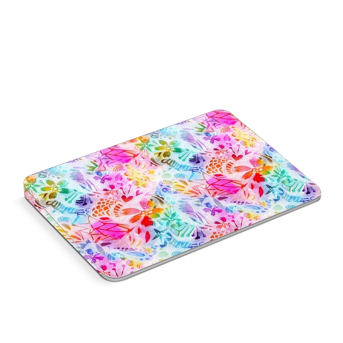 Apple Magic Trackpad Skin design of Pattern, Design, Textile, Art, with gray, pink, purple, blue colors