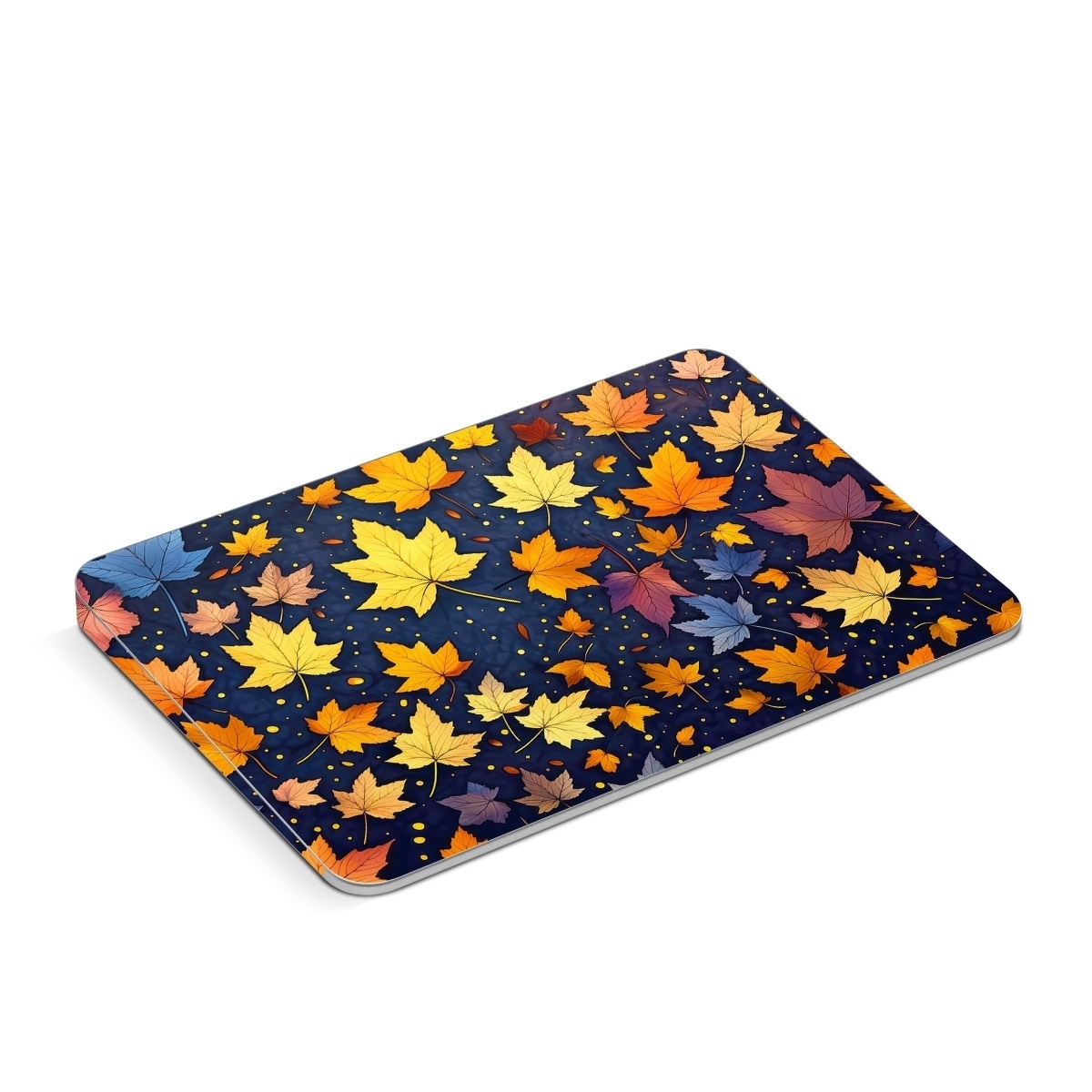 Apple Magic Trackpad Skin design of Orange, Line, Pattern, Electric blue, Symmetry, Groundcover, Flowering plant, Design, Flower, Art, with yellow, orange, red, black, blue, purple colors