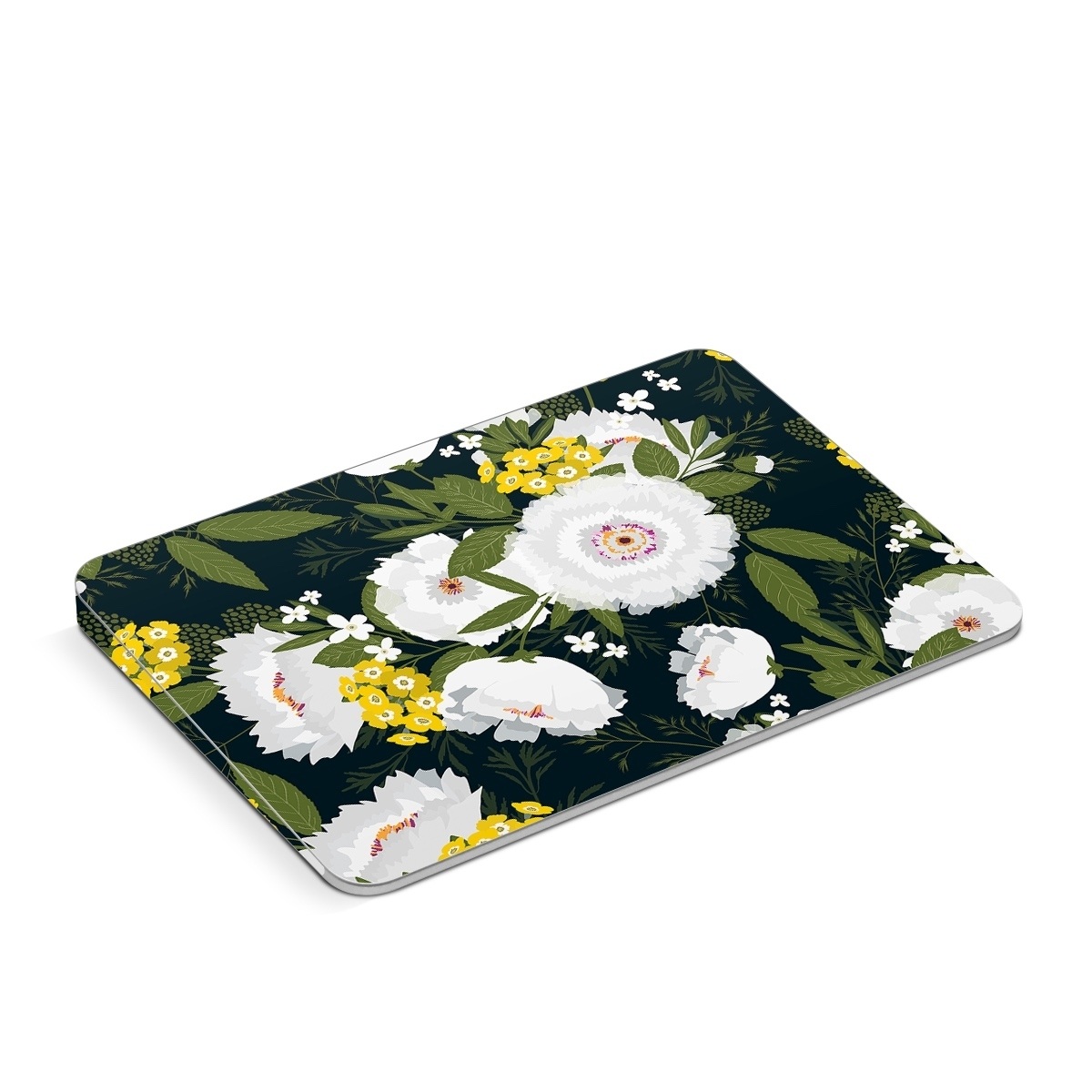 Apple Magic Trackpad Skin design of Flower, Flowering plant, Plant, Petal, Daisy, mayweed, Wildflower, Floral design, Annual plant, with green, yellow, white, orange colors