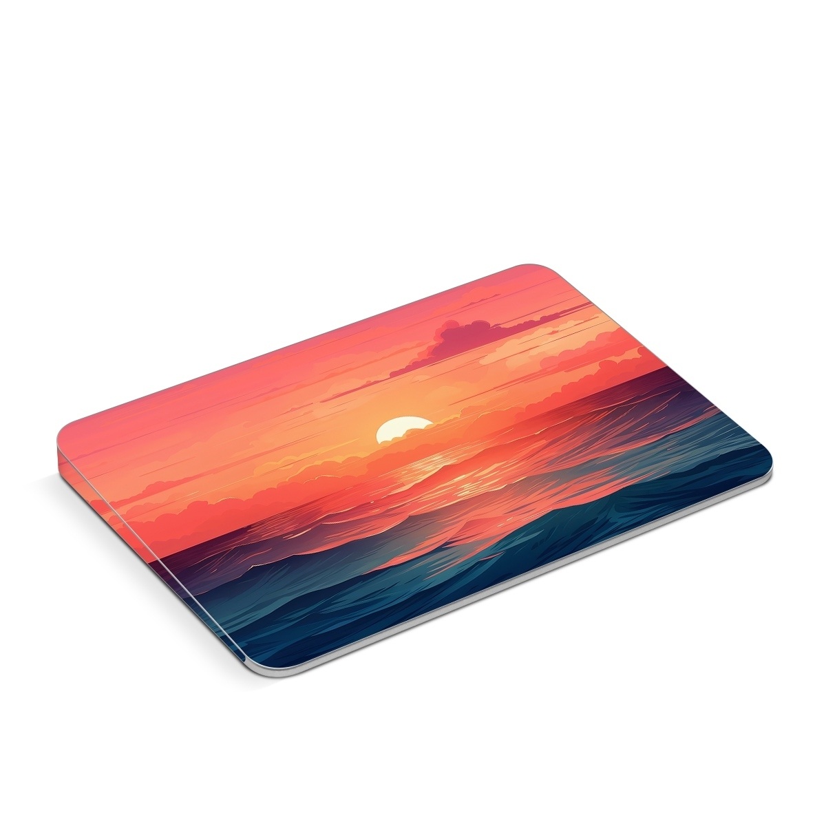 Apple Magic Trackpad Skin design of Cloud, Sky, Atmosphere, Daytime, Afterglow, Ecoregion, Nature, Dusk, Water, Orange, with blue, red, yellow, orange, pink, black, purple colors