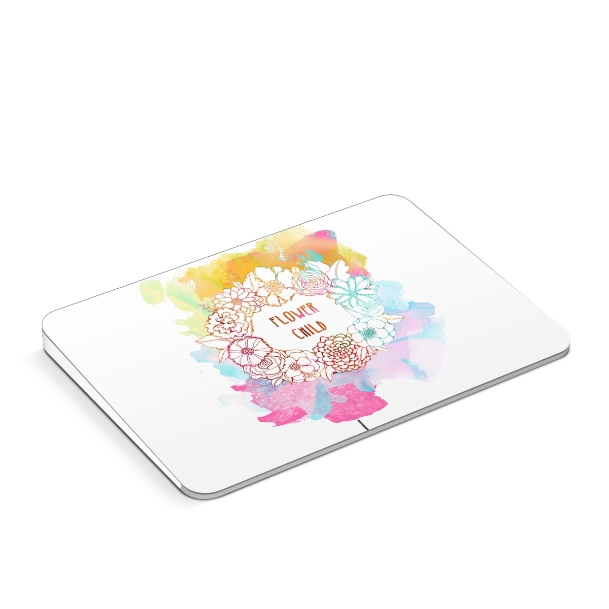 Apple Magic Trackpad Skin design of Heart, Illustration, Clip art, with yellow, orange, pink, blue, red colors