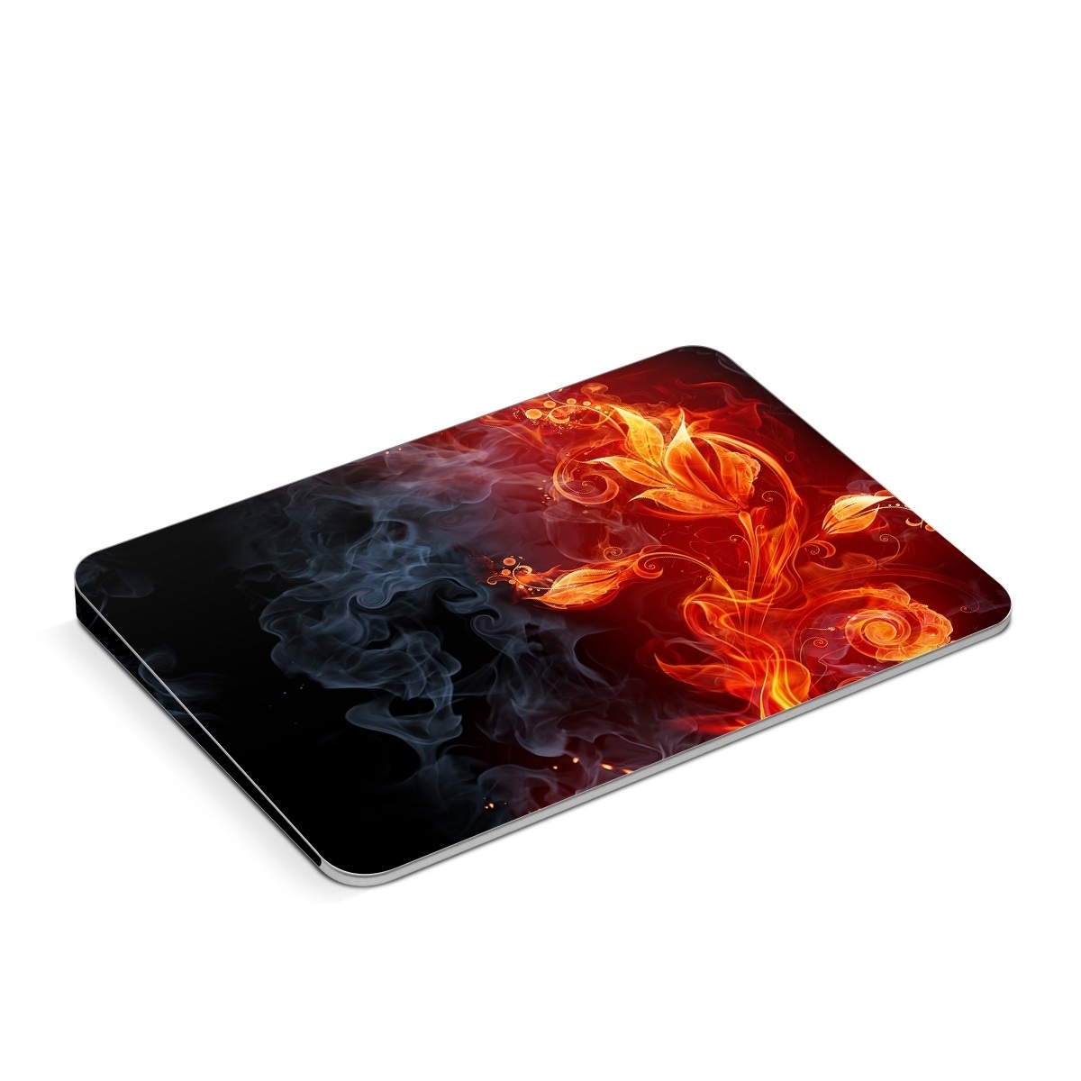 Apple Magic Trackpad Skin design of Flame, Fire, Heat, Red, Orange, Fractal art, Graphic design, Geological phenomenon, Design, Organism, with black, red, orange colors