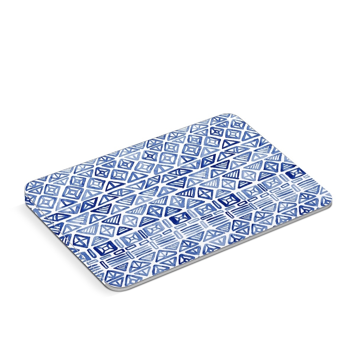 Apple Magic Trackpad Skin design of Pattern, Line, Design, Symmetry, Visual arts, Parallel, with white, blue colors