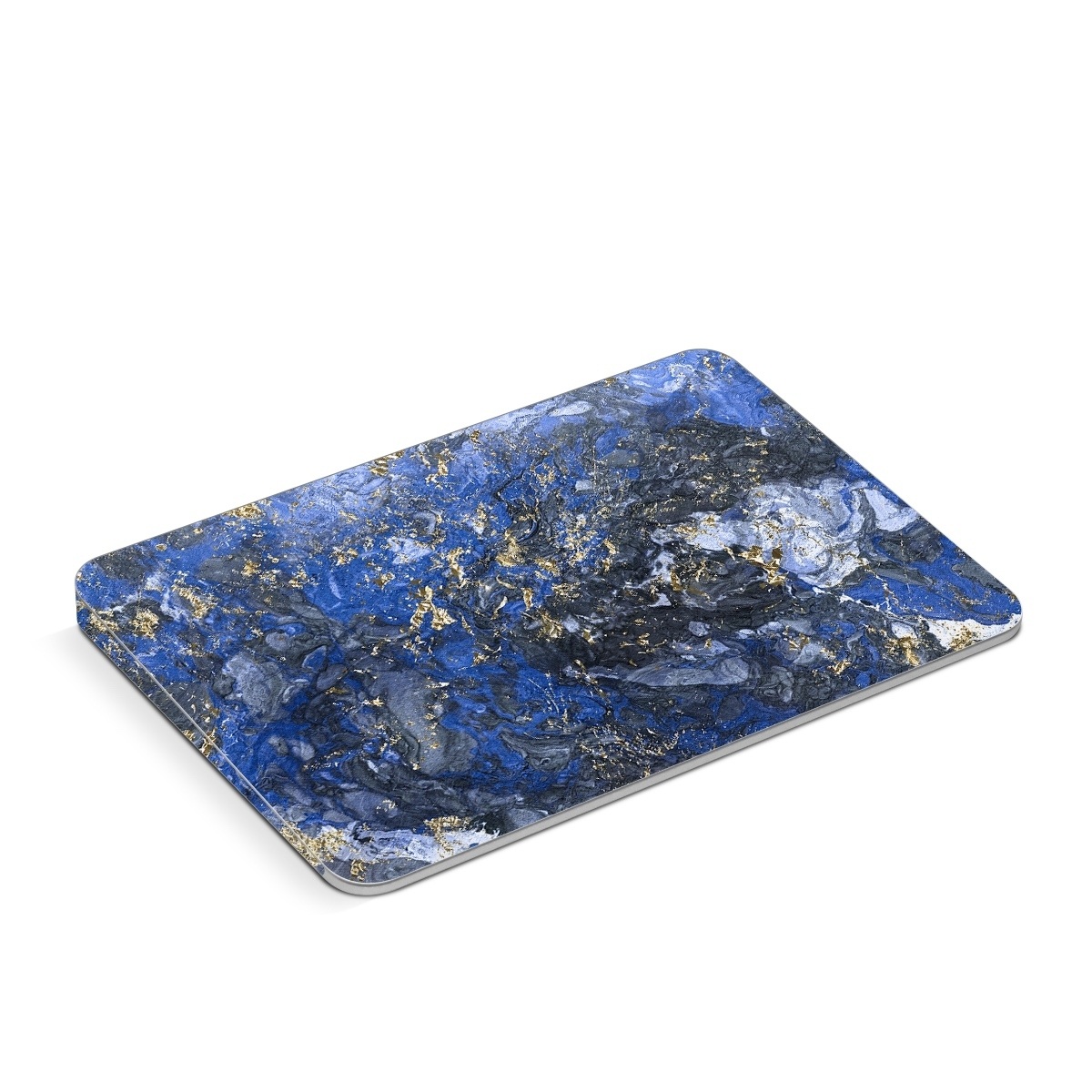 Apple Magic Trackpad Skin design of Blue, Water, Cobalt blue, Rock, Painting, Geology, Electric blue, Mineral, Pattern, Acrylic paint, with black, blue, yellow, white, gray colors