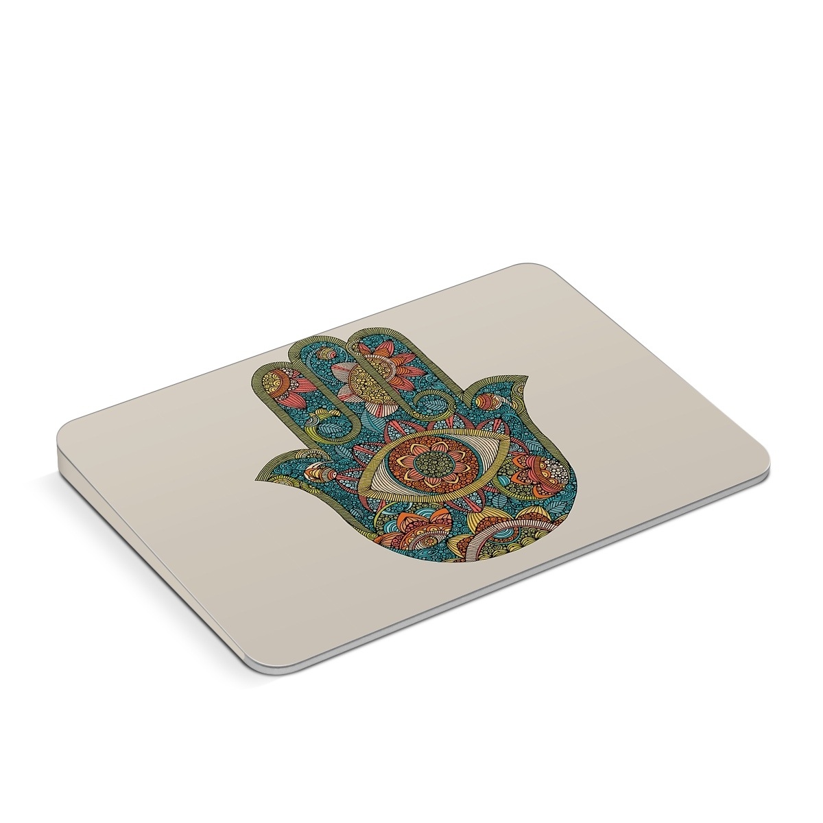 Apple Magic Trackpad Skin design of Art, Pattern, Symmetry, Circle, Font, Visual arts, Illustration, Painting, Symbol, Drawing, with blue, red, yellow, orange, green colors