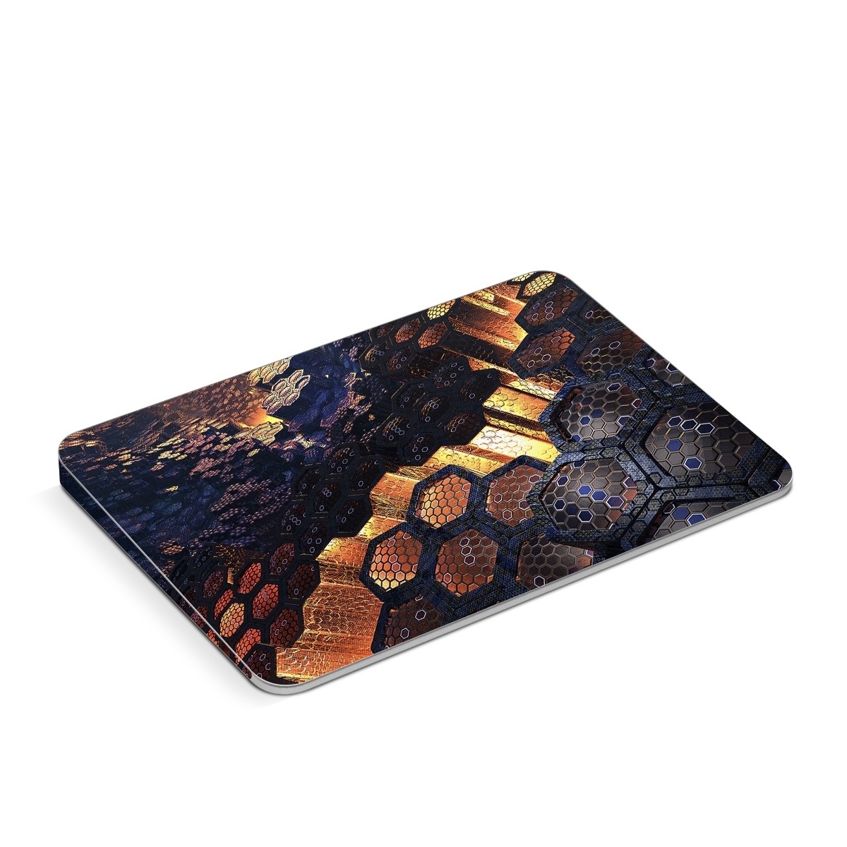 Apple Magic Trackpad Skin design of Geological phenomenon, Sky, Water, Cobblestone, Rock, Reflection, Colorfulness, World, Art, with black, red, green colors