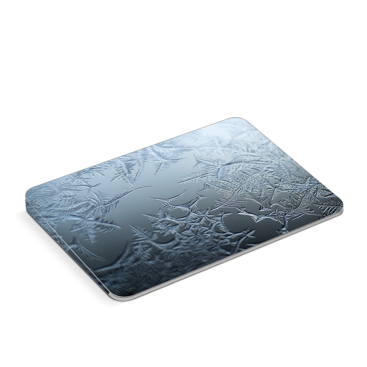 Apple Magic Trackpad Skin design of Water, Frost, Freezing, Winter, Pattern, Ice, Sky, Atmosphere, Design, Reflection, with blue, gray, white, black colors