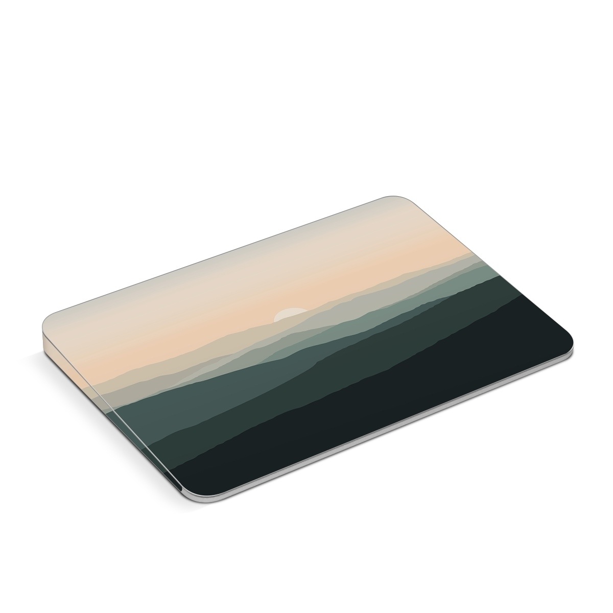 Apple Magic Trackpad Skin design of Sky, Mountain, Afterglow, Cloud, Highland, Dusk, Sunrise, Landscape, Sunset, Cumulus, with black, gray, white, orange, yellow colors