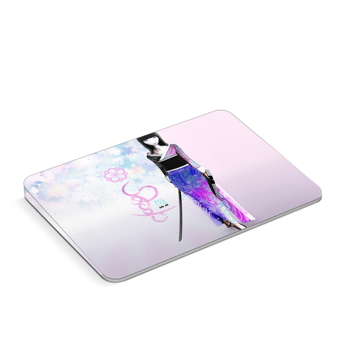 Apple Magic Trackpad Skin design of Clothing, Fashion illustration, Fashion model, Pink, Fashion, Purple, Fashion design, Dress, Barbie, Illustration, with white, pink, purple, black, blue colors