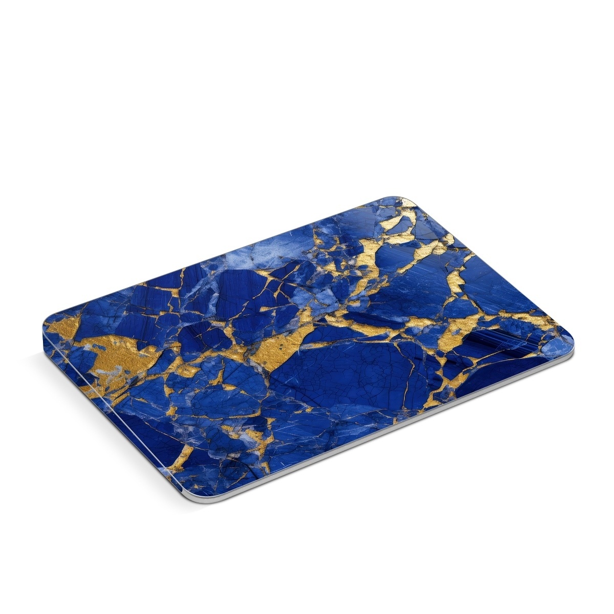 Apple Magic Trackpad Skin design of Liquid, Blue, Azure, Fluid, Pattern, Electric blue, Tints and shades, Transparent material, Water, Symmetry, with blue, yellow, brown, orange colors