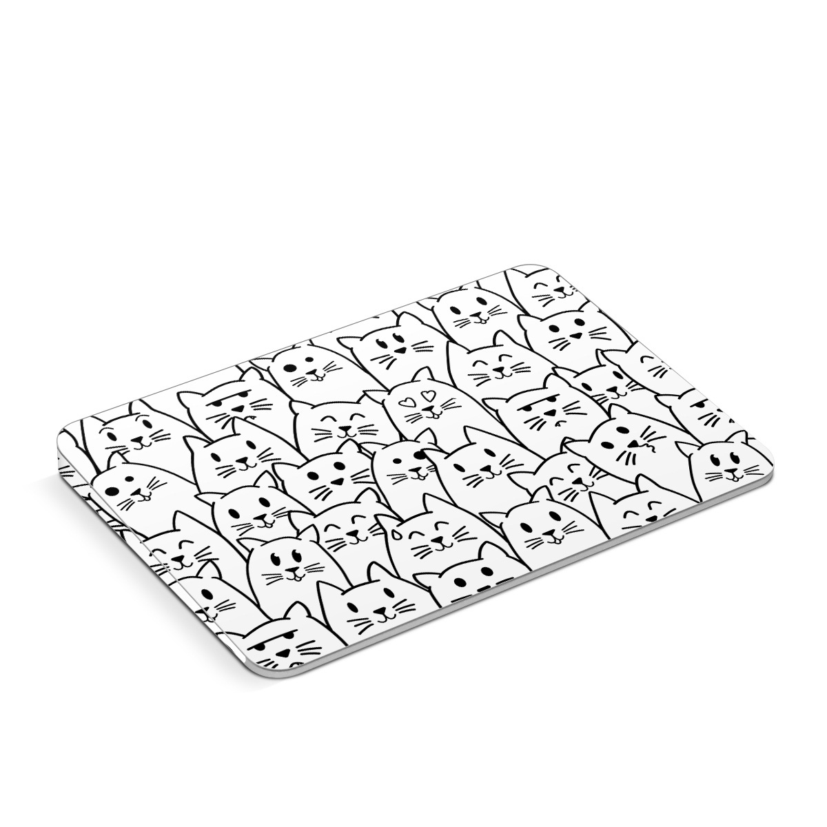 Apple Magic Trackpad Skin design of White, Line art, Text, Black, Pattern, Black-and-white, Line, Design, Font, Organism, with white, black colors