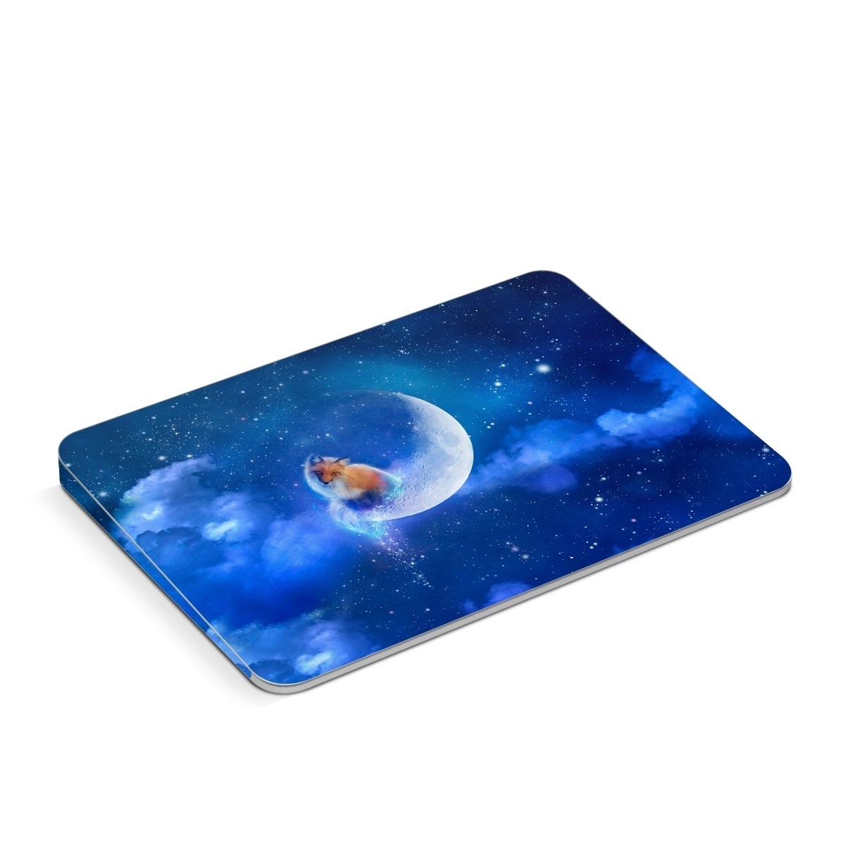 Apple Magic Trackpad Skin design of Sky, Atmosphere, Astronomical object, Outer space, Space, Universe, Illustration, Nebula, Galaxy, Fictional character, with blue, black, gray colors