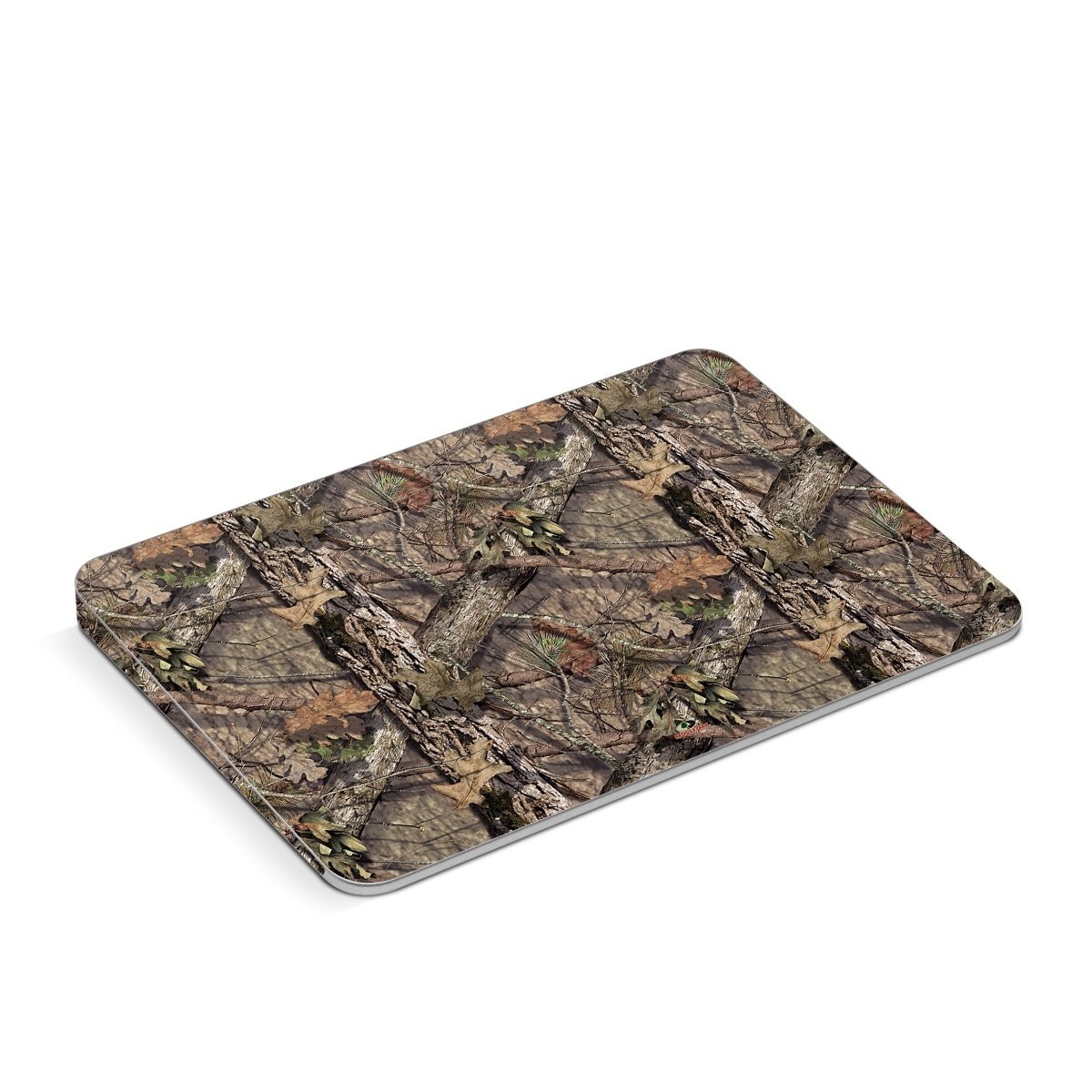 Apple Magic Trackpad Skin design of shellbark hickory, Camouflage, Tree, Branch, Trunk, Plant, Leaf, Adaptation, Wood, Twig, with orange, green, red, black, gray colors