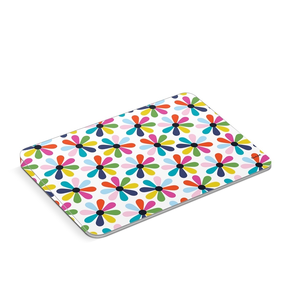 Apple Magic Trackpad Skin design of Colorfulness, Aqua, Symmetry, Pattern, Electric blue, Art, Circle, Visual arts, Tints and shades, Wrapping paper, with white, red, blue, pink, purple, green colors